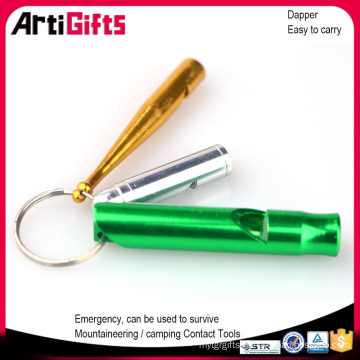 Metal souvenir custom whistle with keyring